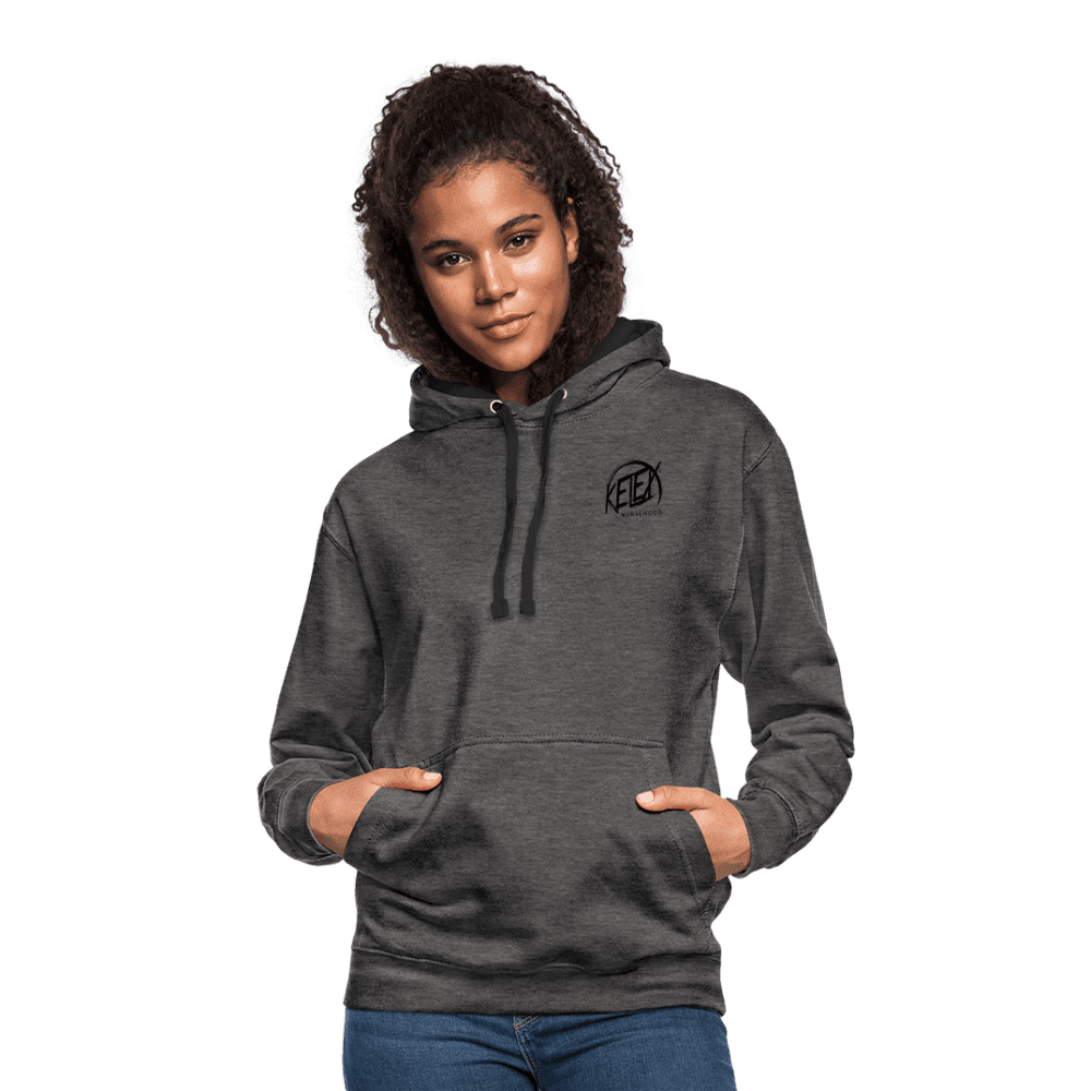 Kontrast-Hoodie - Anthrazit/Schwarz (8628056228186)