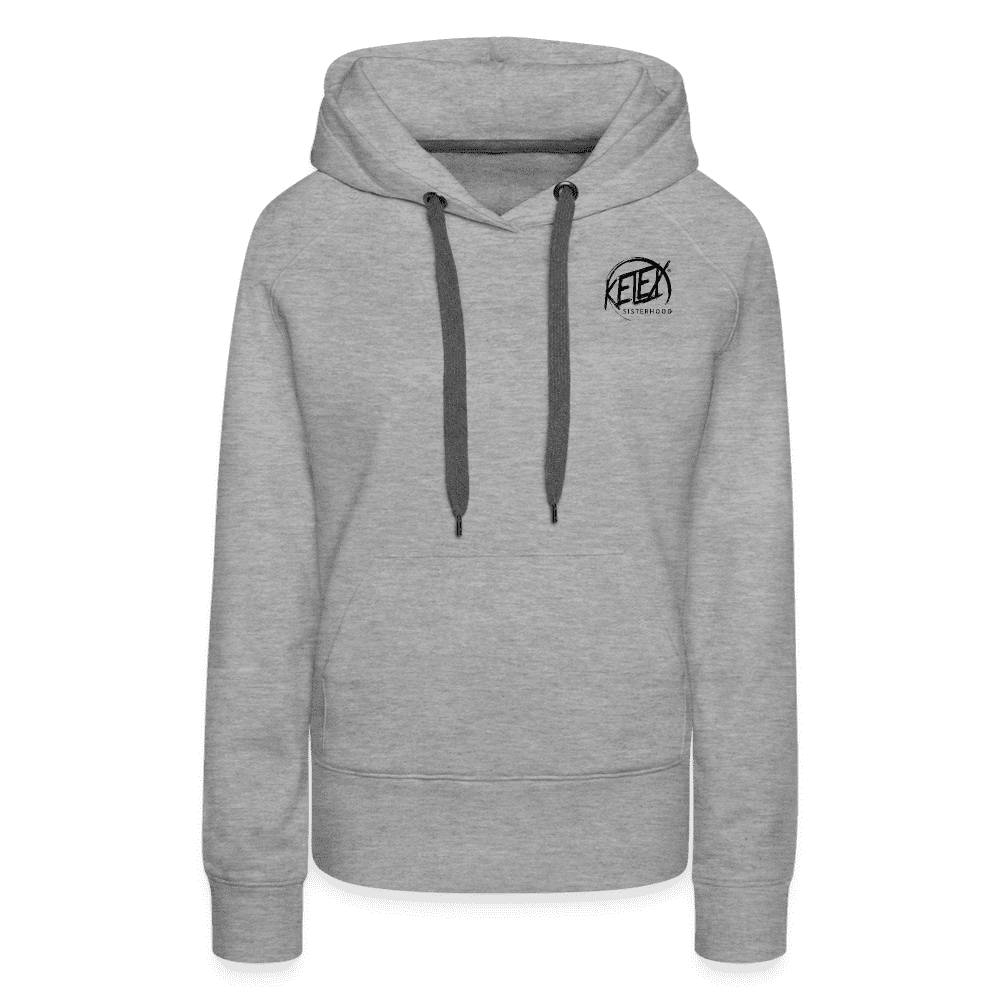 Frauen Premium Hoodie - Grau meliert