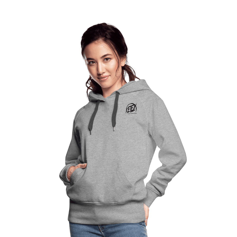 Frauen Premium Hoodie - Grau meliert