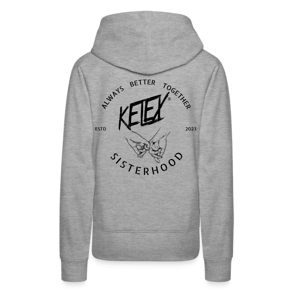 Frauen Premium Hoodie - Grau meliert