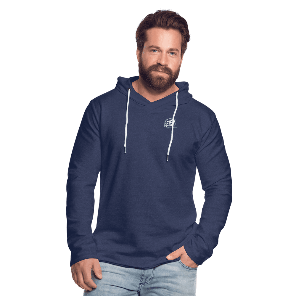 Brotherhood - Leichtes Kapuzensweatshirt - Weißes Logo - Navy meliert